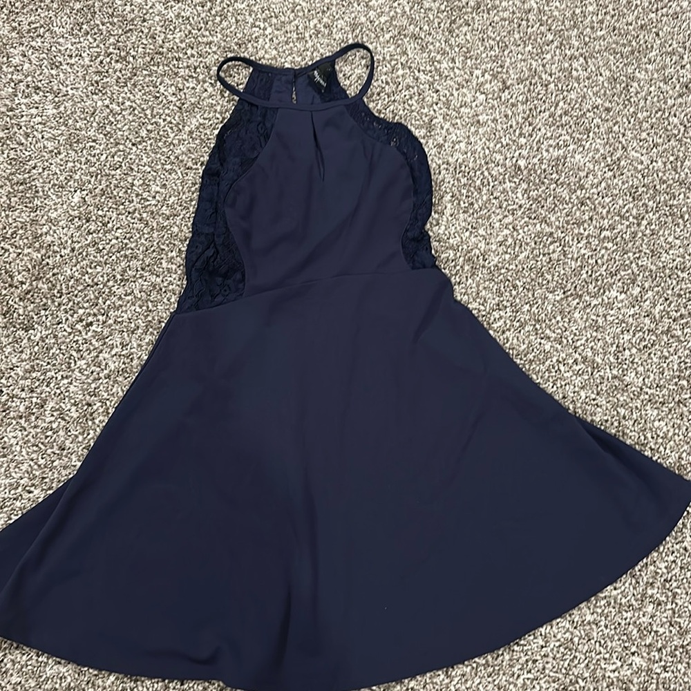 Blue Haltered Dress